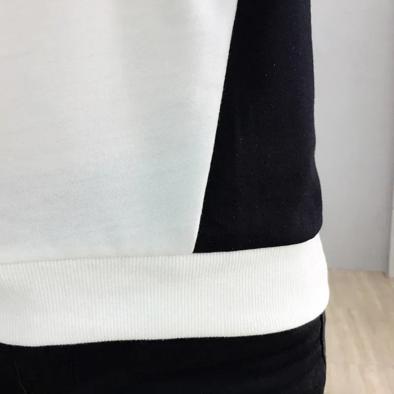 Renk Bloklu Uzun Kollu Kadın Sweatshirt