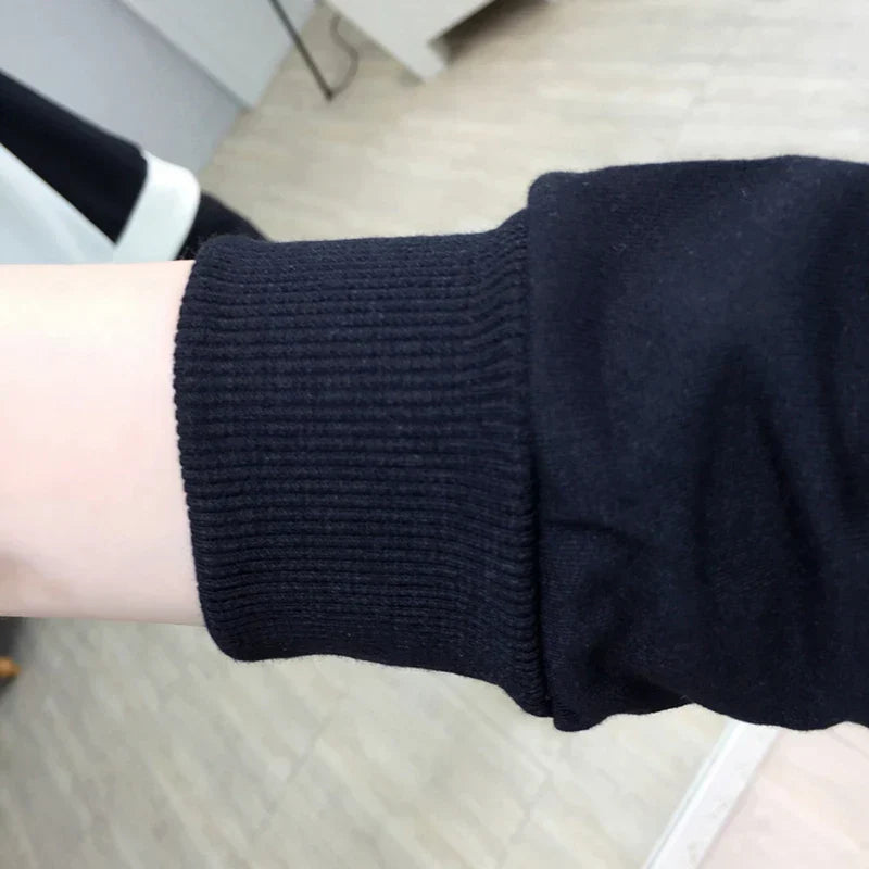 Renk Bloklu Uzun Kollu Kadın Sweatshirt